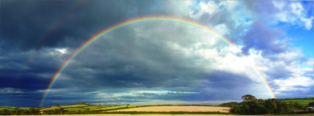 rainbow in sky